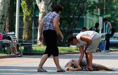Потеря сознания на улице