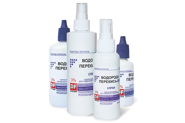 Перекись водорода в различных тубах