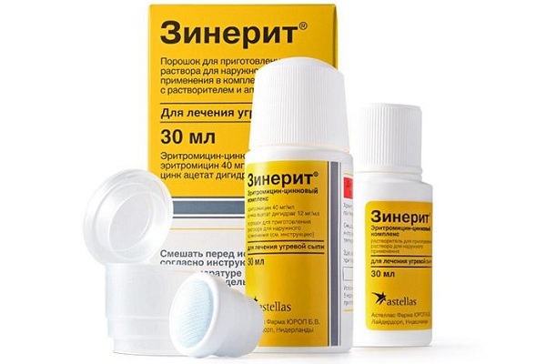 Применяемый от прыщей Зинерит