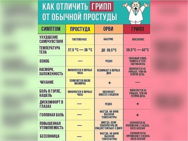 Медики рассказали, как быстро отличить простуду от гриппа | тур по интернету