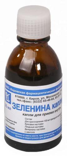 Капли зеленина - инструкция, применение, показания