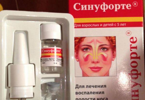 Синуфорте - инструкция по применению, аналоги, отзывы и формы выпуска капли или спрей в нос - порошок для приготовления раствора для интраназального введения лекарства для лечения гайморита у взрослых, детей и при беременности