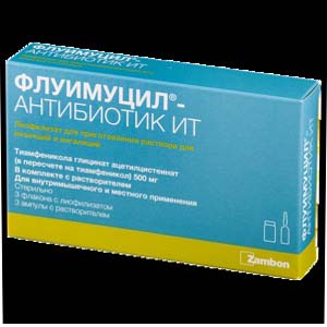 Способ применения антибиотика флуимуцил ит для ингаляций