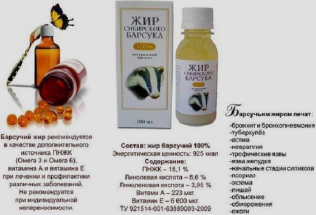Барсучий жир при пневмонии у детей