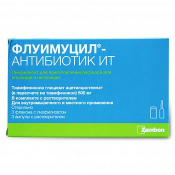 Способ применения антибиотика флуимуцил ит для ингаляций