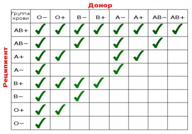 Анализ на определение группы крови и резус-фактора
