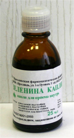 Капли зеленина: показания к применению, инструкция, отзывы, от чего помогает, цена и состав