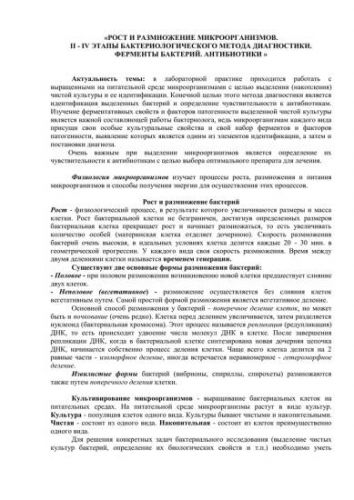 Как размножаются бактерии кратко