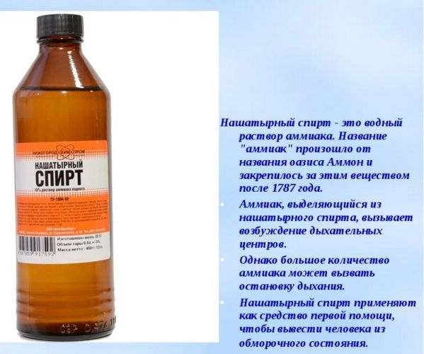 Как принимать нашатырь при похмелье