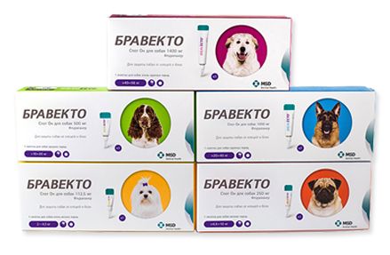 Препарат против блох и клещей – бравекто