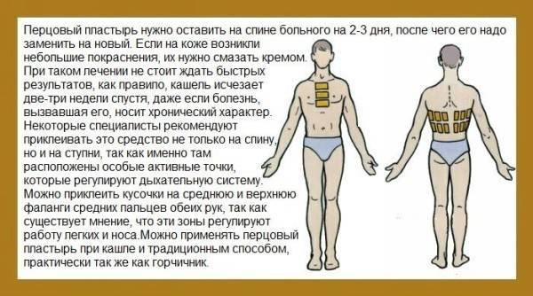 Куда клеить перцовый пластырь при кашле взрослому фото