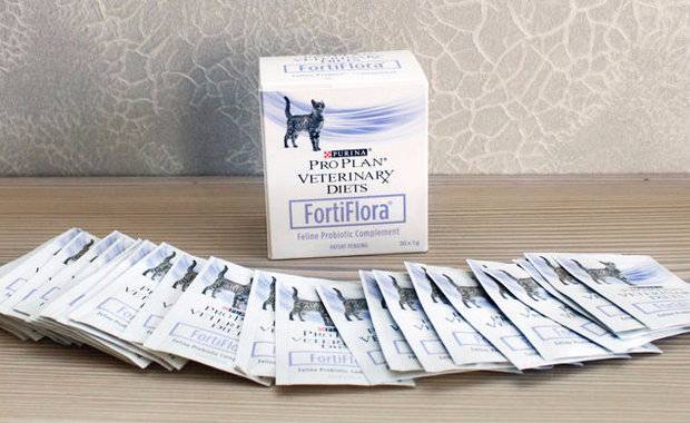 PRO PLAN VETERINARY DIETS FORTIFLORA для кошек для нормализации баланса кишечной микрофлоры