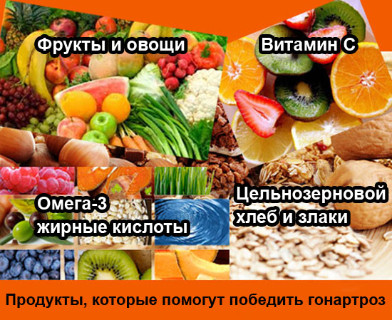 Диета при остеоартрозе суставов - коленного, тазобедренного