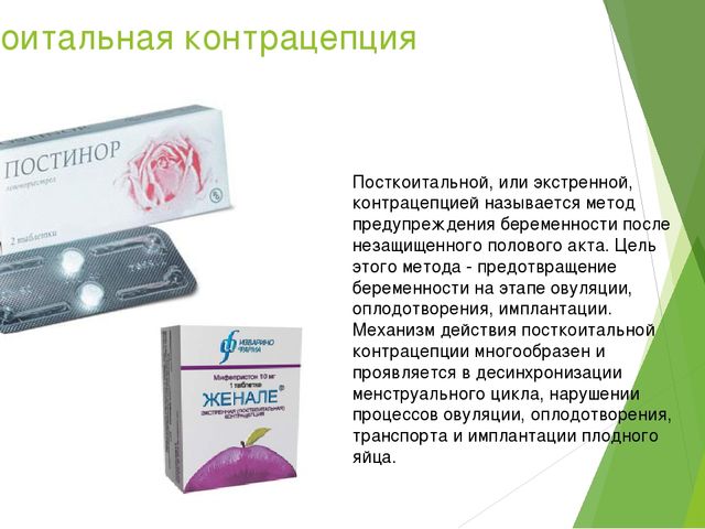Противозачаточные таблетки после акта. неотложная (посткоитальная) контрацепция