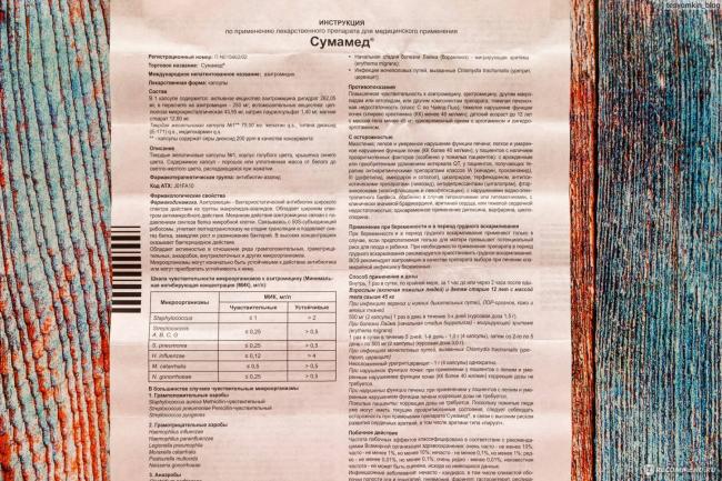 Антибиотик сумамед: курс лечения, помогает ли при ангине?