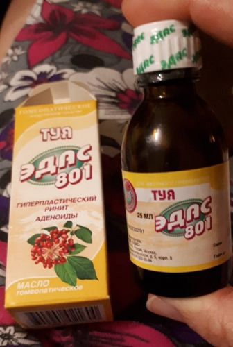 Масло туи эдас-801: инструкция по применению и отзывы