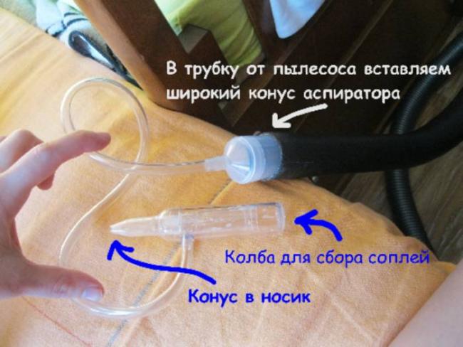 Как эффективней отсосать у ребенка сопли?