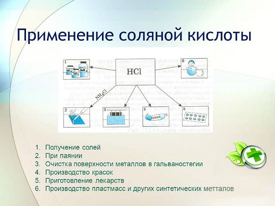С чем реагирует соляная кислота?