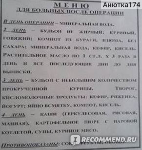 Что можно есть после операции по удалению кисты яичника