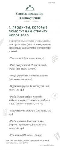 Правильное питание при похудении — меню на каждый день