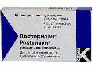 Свечи постеризан от геморроя: инструкция препарата