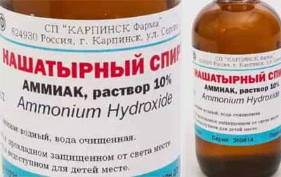 Нашатырный спирт от похмелья