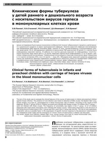 Что такое туберкулезная интоксикация у детей и подростков, ее формы