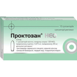 Описание мази и суппозиторий проктозан