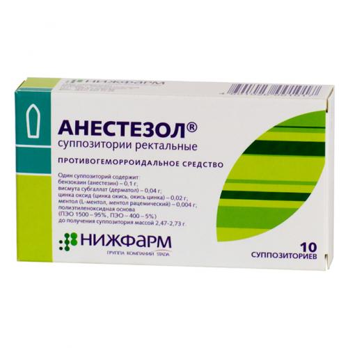 Свечи от геморроя анестезол