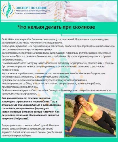 Лечебная гимнастика при сколиозе в домашних условиях: лечение грудного отдела позвоночника, видео
