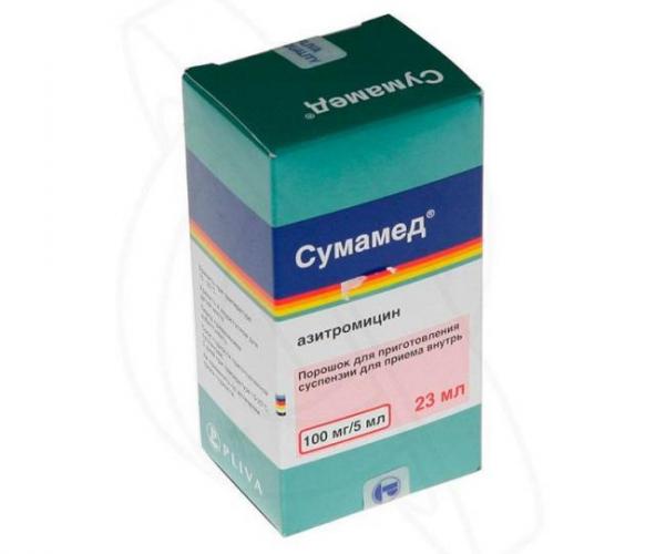Как принимать сумамед при ангине?