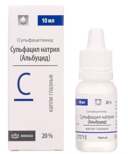 Сульфацил натрия (глазные капли) — инструкция для детей