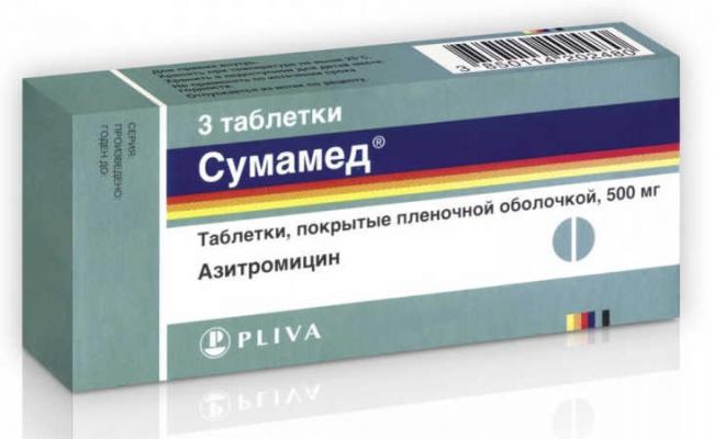 Как лечить ангину при помощи сумамеда?