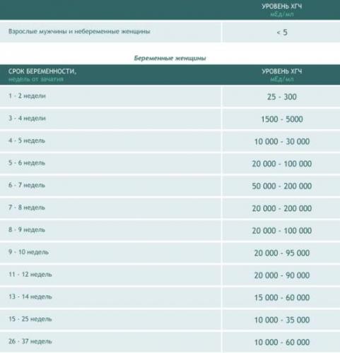 Анализ хгч при беременности – нормы и патологии