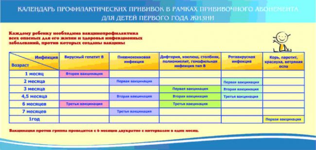 Рекомендуемые и обязательные прививки ребенку после года