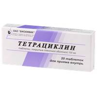 Таблетки тетрациклин: показания к применению, дозировка, противопоказания