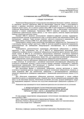 Классификация туберкулеза