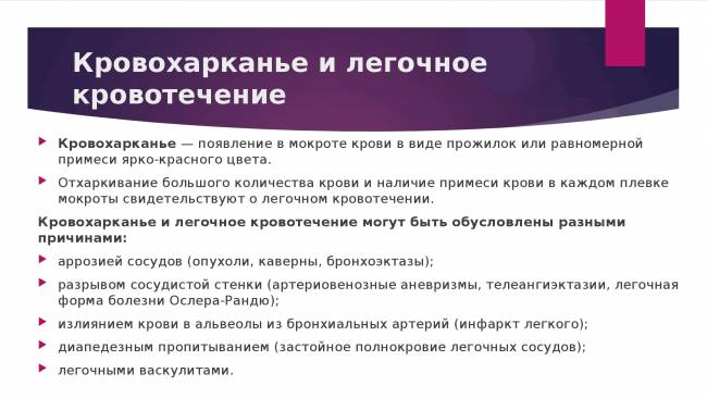 Кровохарканье: критерии, причины и развитие, симптоматика, диагностика, лечение