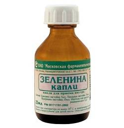 Капли зеленина