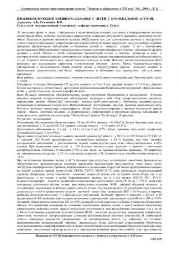 Проведение спирографии при бронхиальной астме