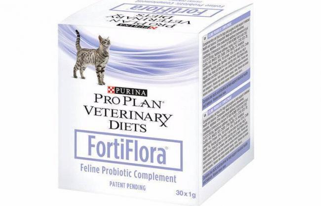 PRO PLAN VETERINARY DIETS FORTIFLORA для кошек для нормализации баланса кишечной микрофлоры