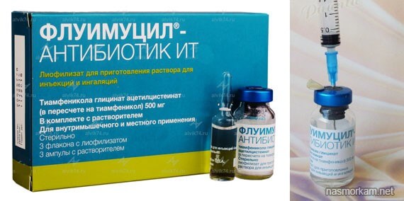 Флуимуцил-антибиотик ит: применение для ингаляций