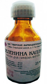 Показания к применению капель зеленина и от чего они помогают?
