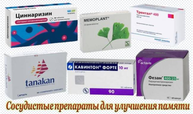 Список лекарств для улучшения памяти и мозгового кровообращения: ноотропные препараты, таблетки
